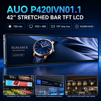 Modul LCD Bar Terentang AUO P420IVN01.1 42 Inci 700 Nits 4000:1 LVDS Layar Industri untuk Tampilan Transportasi