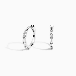 Boucles d'oreilles sophistiquées pour femmes avec diamants de laboratoire, éclat accrocheur, plaqué rhodium, design tendance, certifiées IGI, or/argent/rose - Product Image 3