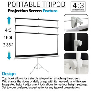 Support trépied - Écran de projection mobile 100 <span class=keywords><strong>pouces</strong></span> 16:9, écran de projection portable léger, facile à transporter et durable, facile à dérouler - Product Image 3