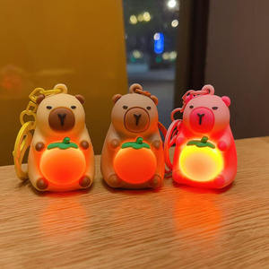 BoTu Creative Luminous Capybara Schlüssel bund Anime Beleuchtung im Dunkeln Spielzeug für Tasche Dekor <span class=keywords><strong>Kawaii</strong></span> Cute Mini Doll Anhänger Weihnachts geschenke - Product Image 5