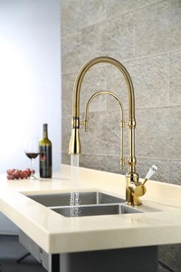 <span class=keywords><strong>Robinet</strong></span> de <span class=keywords><strong>cuisine</strong></span> à tirette de luxe en laiton, pulvérisateur à finition dorée, <span class=keywords><strong>robinet</strong></span> d'évier à montage sur pont chaud et froid - Product Image 5