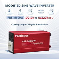 Onduleur Pretiosus 800w 800W Onduleur 12/24/48V DC à 110/120/220/230/240V AC Onde sinusoïdale modifiée Convertisseur d'alimentation hors réseau