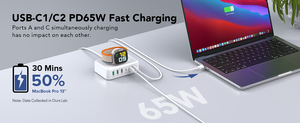 <span class=keywords><strong>Cargador</strong></span> GaN <span class=keywords><strong>de</strong></span> 170W, 3A3C, 6 Puertos, con Carga Inalámbrica Integrada, Enchufe EU, US, UK, AU, <span class=keywords><strong>Cargador</strong></span> <span class=keywords><strong>de</strong></span> Escritorio <span class=keywords><strong>de</strong></span> Viaje para <span class=keywords><strong>iPhone</strong></span> y <span class=keywords><strong>Apple</strong></span> Watch - Product Image 2