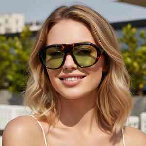 Gafas de Sol Personalizadas con Logotipo 2026, Diseño de Leopardo, Estilo Punk, Protección UV400, Color Caramelo, Tipo Piloto, para Hombre y Mujer - Product Image 2