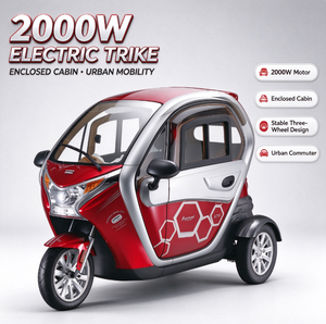Nouveau <span class=keywords><strong>Tricycle</strong></span> Électrique 2000W à Deux Portes et Trois Places Entièrement Fermé pour Adultes ; Scooter de Mobilité pour Personnes Âgées ; Véhicule - Product Image 1