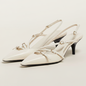 <span class=keywords><strong>Scarpe</strong></span> da Donna con <span class=keywords><strong>Tacco</strong></span> <span class=keywords><strong>Basso</strong></span> a Gattino, Multi-Fascia Dorata, Slingback, Punta Affusolata, Tomaia Aperta, Vendita all'Ingrosso OEM - Product Image 3