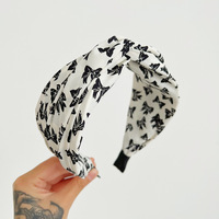 Haute qualité fleur Floral noué cheveux bandeaux grands nœuds en tissu bandeaux pour les femmes