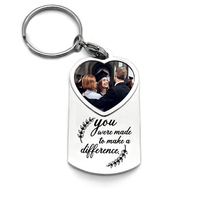 Vente en gros de porte-clés en métal promotionnel sublimation photo personnalisée porte-clés hôtel maman saint valentin porte-clés accessoires