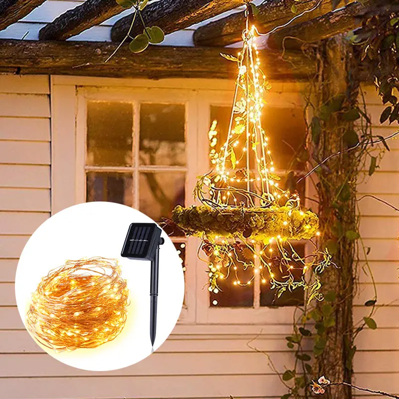 Custom LED string lights solar fairy rice lights led string for christmas decorative lighting home