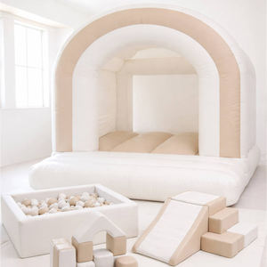 Castillo Hinchable Nupcial Comercial <span class=keywords><strong>de</strong></span> PVC Blanco para Niños Pequeños con Piscina <span class=keywords><strong>de</strong></span> Pelotas y Tobogán para Alquiler - Product Image 2