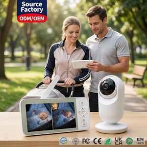 กล้องวงจรปิดติดตามเด็ก Source Factory ขนาด 5.5 นิ้ว IPS 720P HD WiFi พร้อมแบตเตอรี่แบบชาร์จได้ 5000mAh ระยะ 1000 ฟุต รองรับ Tuya Smart Life - Product Image 1