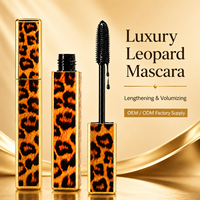 Maskara Leopard Print Mewah, Memanjangkan, Menebalkan, Tahan Air, Logo Kustom OEM ODM