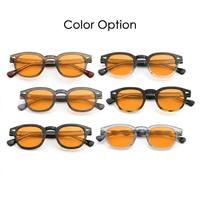 Lunettes anti-lumière bleue tendance unisexe Sunray Vintage avec monture argentée à rivets et verres PC orange pour soulager la fatigue oculaire (OEM)
