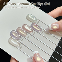 Missgooey Vernis à Ongles Magnétique Écologique Sans TPO & HEMA, 6 Couleurs, Effet Œil de Chat Perles de Verre, Kit de Vernis Gel, Fabrication OEM, Logo Personnalisé