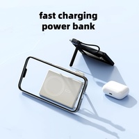 Nouvelle batterie externe magnétique sans fil à charge rapide 22,5 W avec support, 10000 mAh, compacte et portable, affichage numérique, batterie externe mobile