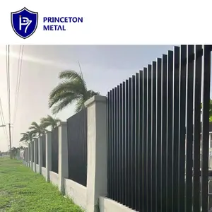 Pannelli di recinzione a stecca a lama verticale in metallo nero in alluminio verniciato a polvere
