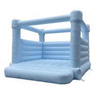 Château gonflable de fête de mariage Yingkun blanc et rose, vente de château gonflable, toboggan gonflable en PVC commercial, garantie de 3 ans