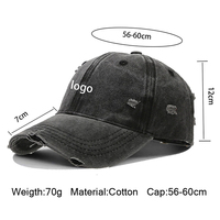 Gorra de Béisbol Desgastada Unisex de Algodón Lavado, Gorra Deportiva Vintage, Gorra de Béisbol con Logotipo Bordado Personalizado, Gorra de Golf para Papá