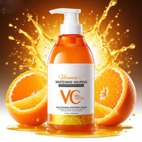 Gel Douche Corps à l'Extrait de Vitamine C et Huile de Coco pour Femmes, Blanchissant, Éclaircissant, Hydratant, Nettoyage en Profondeur, Nourrissant