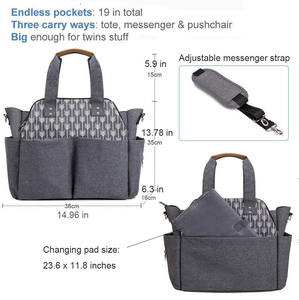 Borsa per pannolini neonato a tracolla singola stampata geometrica mamma e bambino da viaggio all'aperto borsa per mamma grossista - Product Image 4