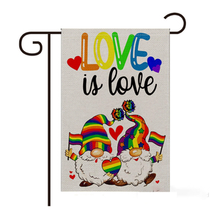 Venta al por mayor 12x18 resistente al agua Impresión digital decoración personalizada orgullo arcoíris banderas de jardín de doble cara - Product Image 5