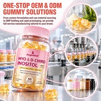 OEM AegleWell Myo D-Chiro Inositol 40:1 Gummies Sans Sucre Équilibre Hormonal Complément Alimentaire pour Femmes Folate Vitamine D3 B12 Zinc