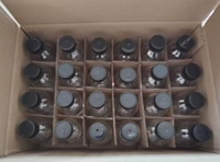 Bouteilles en verre transparentes de 2 oz et 4 oz avec couvercle noir, 60 ml et 120 ml, bouteilles rondes de type Boston pour échantillons, jus, voyage