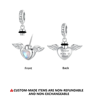 Pendentif cœur en argent sterling 925, gravure personnalisée, collier avec nom personnalisé, plaqué platine, bijoux cadeau, fabrication OEM