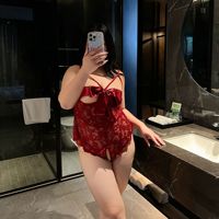 Neu Eingetroffen Schwarzes Kostüm-Outfit Damen Y-Lingerie Übergröße Latex-Kleidung Fetisch-Lingerie Y Heiße Damenunterwäsche