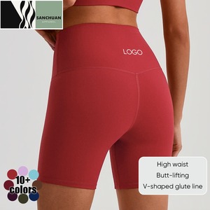 Shorts Deportivos de Gimnasio y <span class=keywords><strong>Fitness</strong></span> sin Costura Frontal, Diseño Innovador, Spandex Sólido, Cintura Alta, para Yoga, para Mujer - Product Image 3
