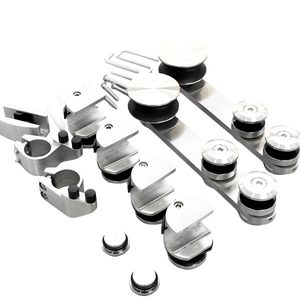 <span class=keywords><strong>Kit</strong></span> de quincaillerie pour porte coulissante en verre pour accessoires de salle de bain, système de porte coulissante en verre - Product Image 3