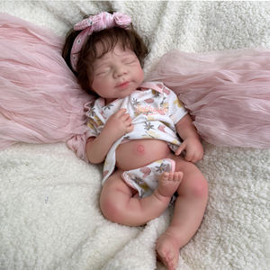 Muñeca Reborn Realista Pascale de 47 cm de Silicona Suave <span class=keywords><strong>con</strong></span> Pelo Microenraizado, Compañera Perfecta para el Bienestar Emocional - Product Image 2