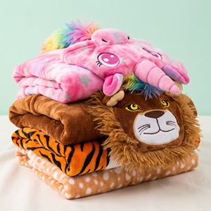 <strong>Hooded</strong> Animal <strong>Blanket</strong> for Kids Animal Fleece Plush Sleepwear Custom Onesie One-piece Wearable <strong>Blanket</strong> - Product Image 4