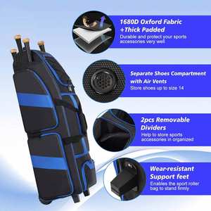 Bolsa de Béisbol con Ruedas, Bolsa de Equipo de Béisbol Resistente, Impermeable, con Logotipo Personalizado, Gran Capacidad - Product Image 4