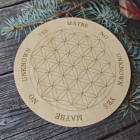 Planche de divination en bois pour pendule, planche de communication spirituelle, planche de méditation sacrée, rituel Wicca