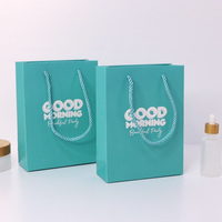 Sac de shopping écologique personnalisé avec logo, en papier blanc, pour vêtements, parfums, chaussures, avec poignée en corde