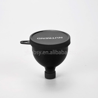 Conteneur portable en PP de qualité alimentaire, écologique, avec logo personnalisé, pour poudre protéinée, avec entonnoir de distribution directe pour boisson, idéal pour les fêtes, entonnoir à compléments alimentaires et pilules