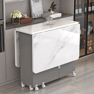Mở rộng gấp bàn chân đảo nhà bếp và thanh tường gấp Space Saver <span class=keywords><strong>10</strong></span> chỗ ngồi vòng phòng ăn bàn - Product Image 2
