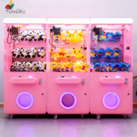 Machine d'arcade attrape-peluche rose, pousse-pièces, machine à griffes, machine à attraper les prix et les figurines