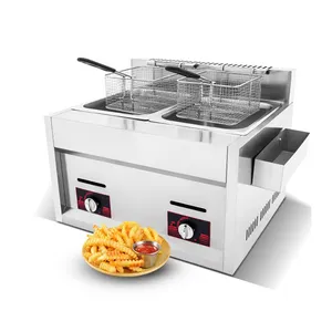 6L + 6L Commerciale kFC attrezzature per la ristorazione grande broasted di pollo prezzo della macchina a secco frier corndog friggitrice deepfryer