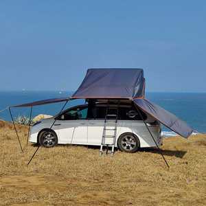 Tente de toit de voiture à coque souple personnalisée en gros Tente de toit de voiture SUV imperméable à l'eau Tente de voiture à écran solaire - Product Image 2