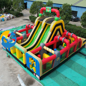 Fabbrica commerciale PVC parco giochi all'aperto carnevale 5 in 1 sfida interattiva giochi sportivi corsa ad ostacoli gonfiabile per la vendita - Product Image 2
