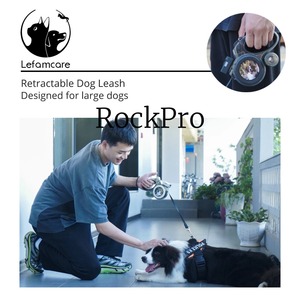 Lefamcare <span class=keywords><strong>Laisse</strong></span> Rétractable Robuste <span class=keywords><strong>pour</strong></span> <span class=keywords><strong>Chien</strong></span> 5m/16ft avec Lumière LED et Sifflet Électronique, <span class=keywords><strong>Laisse</strong></span> en Nylon <span class=keywords><strong>pour</strong></span> Grands Chiens jusqu'à 50kg - Product Image 6