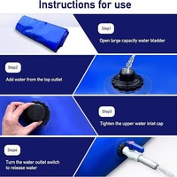Réservoir d'eau en PVC, poche à eau flexible, réservoir d'eau portable