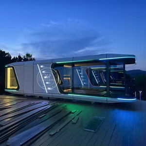 Case d'albergo capsula <span class=keywords><strong>spaziale</strong></span> prefabbricata prefabbricata moderna capsula <span class=keywords><strong>spaziale</strong></span> portacontainer casa capsula <span class=keywords><strong>spaziale</strong></span> casa 2 camere da letto - Product Image 1