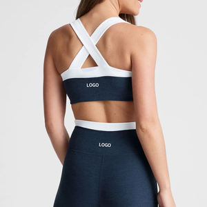 Ensembles de yoga personnalisés, soutien-gorge de sport à encolure en cœur et bloc de couleurs pour femmes, vêtements de yoga confortables, vêtements de sport - Product Image 2