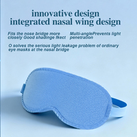 Masque pour les yeux en coton profilé 3D pour le sommeil, sans pression pour les yeux, avec bandeau, élastique réglable, taille de voyage