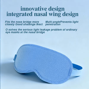 หน้ากากปิดตาผ้าฝ้ายปรับขนาดได้สำหรับ3D พักตาผ้าปิดตาลดความดันเป็นศูนย์นอนหลับได้อย่างล้ำลึก - Product Image 6