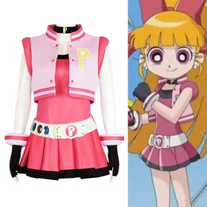 Disfraz de Cosplay de Personaje de TV Power Girls Blossom, Uniforme de Flor Peluda con Burbujas Rodantes para Halloween y Actuaciones Escénicas - Product Image 1