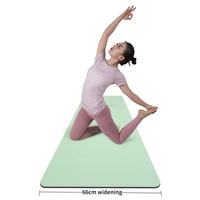 Tapis de yoga en terre de diatomée biodégradable antidérapant et écologique Ruiye avec sangle de transport, forme ovale 185 cm